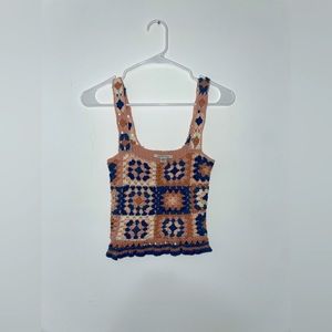 Size XS crochet Crop Tank